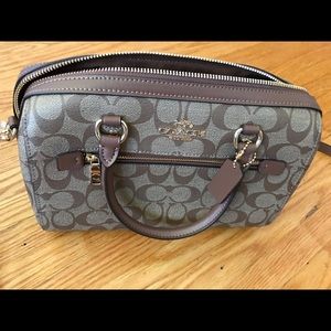 Coach Rowan satchel :signature coated canvas